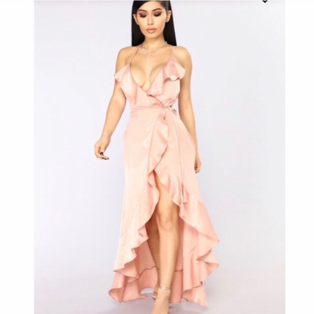 High low ruffle dress